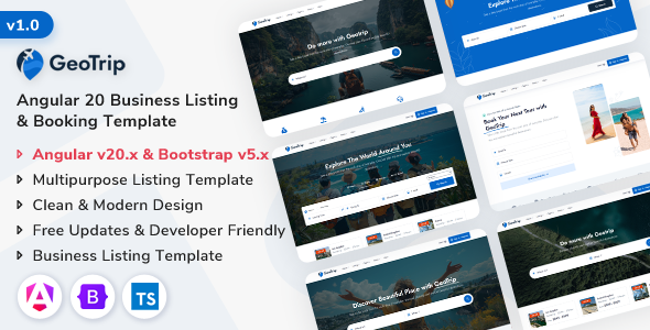 GeoTrip - Angular 20 Multipurpose Business Listing & Booking Template GeoTrip - Angular 20 Multipurpose Business Listing & Booking Template