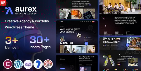 Aurex - Creative Agency & Portfolio WordPress Theme Aurex - Creative Agency & Portfolio WordPress Theme