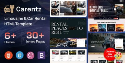Carentz - Limousine & Car Rental HTML Template