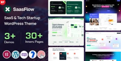 Saasflow - SaaS & Tech Startup WordPress Theme