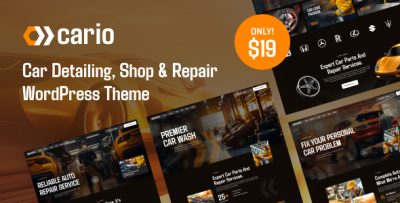 Cario – Car Detailing, Shop & Repair WooCommerce Theme