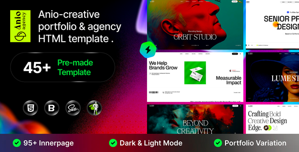 Anio - Creative Portfolio & Agency HTML Template Anio - Creative Portfolio & Agency HTML Template