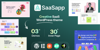 SaaSapp | App & SaaS Landing wordPress Theme