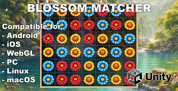 Blossom Matcher: Match 3 - Flower Goods Sorting, Triple Tile Royal Match - Unity Game Source Code Blossom Matcher: Match 3 - Flower Goods Sorting, Triple Tile Royal Match - Unity Game Source Code