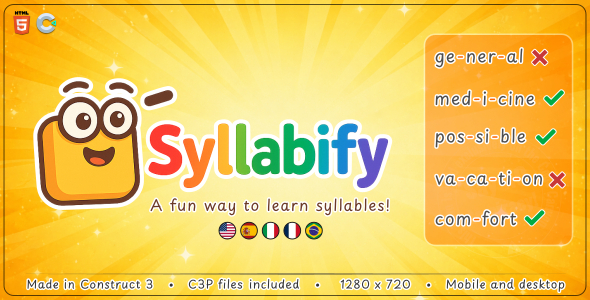 Syllabify - HTML5 Educational Game Syllabify - HTML5 Educational Game