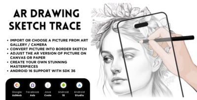 AR Drawing Sketch Trace - HD Wallpaper with AdMob Facebook Ads Android
