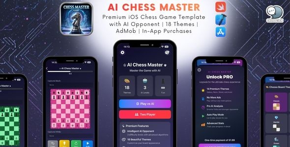 AI Chess Master iOS - Premium Chess Game Template with AI | 18 Themes | AdMob | In-App Purchase AI Chess Master iOS - Premium Chess Game Template with AI | 18 Themes | AdMob | In-App Purchase
