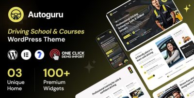 Autoguru - Driving School & Courses WordPress Theme