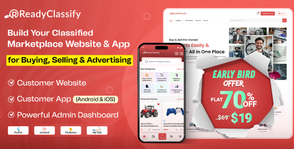 Ready Classify - eClassify Buy and Sell Marketplace Mobile App, Website with Laravel Admin Panel Ready Classify - eClassify Buy and Sell Marketplace Mobile App, Website with Laravel Admin Panel