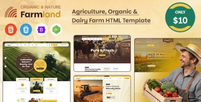 Farmland - Agriculture & Dairy Farm HTML Template