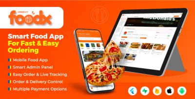 Foodx Multi Restaurant - Food Ordering App with Admin