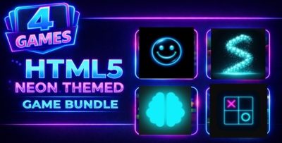 HTML5 GAME BUNDLE - Neon Themed game pack