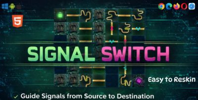 Signal Switch – HTML5 Logic Routing Puzzle Game with Level Editor