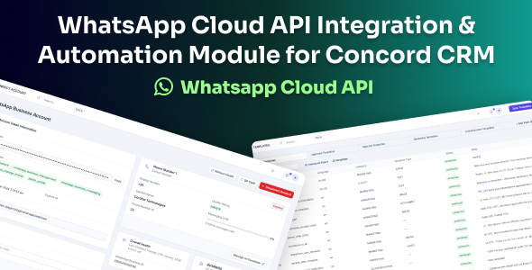 WhatsApp Cloud API Integration & Automation Module for Concord CRM WhatsApp Cloud API Integration & Automation Module for Concord CRM