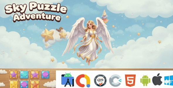 Sky Puzzle Adventure (HTML5 Game + Construct 3) Sky Puzzle Adventure (HTML5 Game + Construct 3)