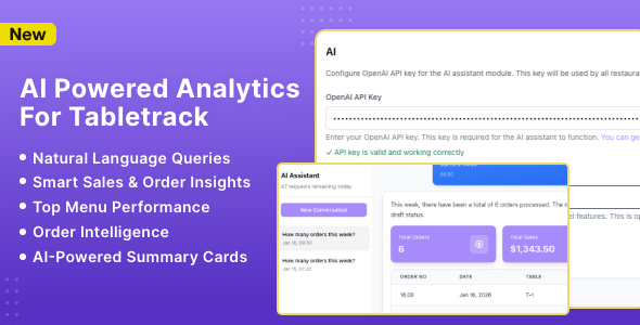 Aitools Module for TableTrack Aitools Module for TableTrack