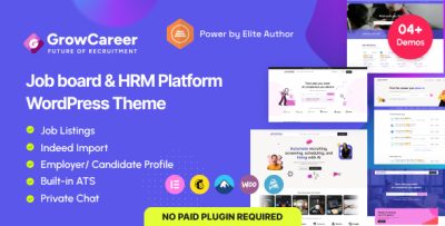 GrowCareer - Job Board & Hiring Management WordPress Theme