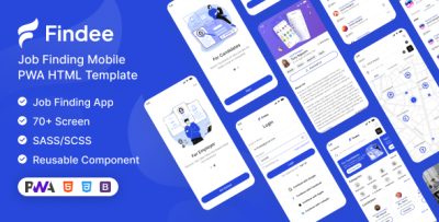 Findee | Job Finding Mobile PWA HTML Template