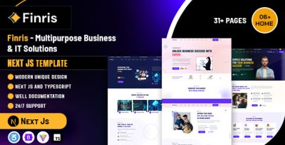 Finris - Multipurpose Business & IT Solutions Next JS Template