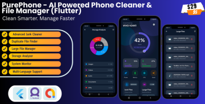 PurePhone - AI Powered Phone Cleaner & File Manager (Flutter)