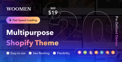 Woomen - The Multipurpose Premium Shopify Theme.