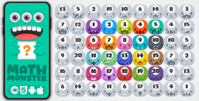 Math Monster - HTML5 Game, Construct 3
