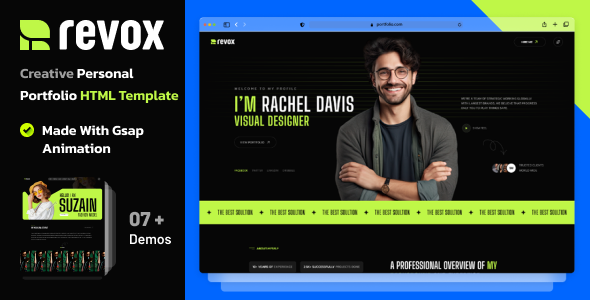 Revox – Personal Portfolio HTML Template Revox – Personal Portfolio HTML Template