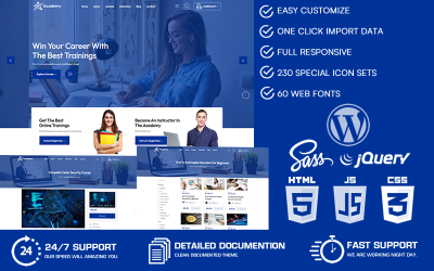 Academy - Online Courses & Education WooCommerce WordPress Theme