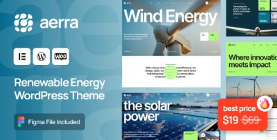 Aerra - Renewable & Green Energy WordPress Theme