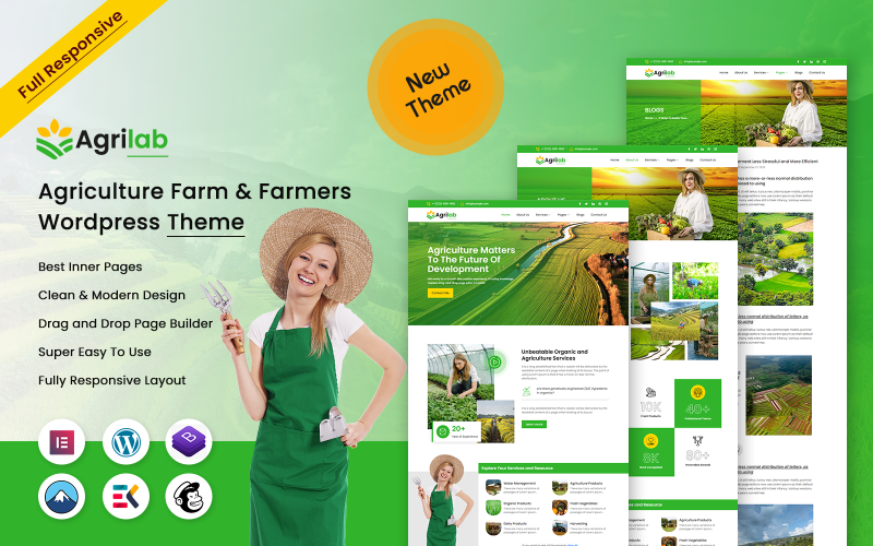 Agrilab - Agriculture Farm & Farmers WordPress Theme Agrilab - Agriculture Farm & Farmers WordPress Theme