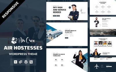 Air Crew - Professional Air Hostess & Airline Staff WordPress Elementor Theme