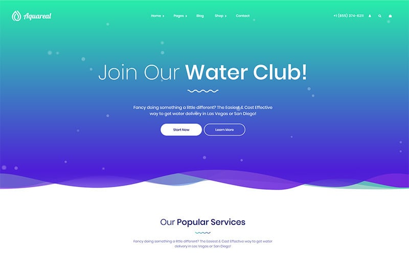 Aquareal - Bottled Water Delivery WordPress Theme Aquareal - Bottled Water Delivery WordPress Theme