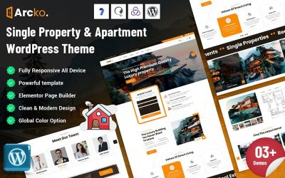 Arcko -Single Property & Apartment WordPress Theme