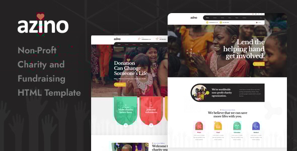 Azino - Nonprofit Charity HTML Template Azino - Nonprofit Charity HTML Template