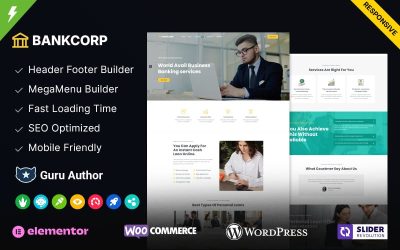 BankCorp - Banking, Loan Business and Finance WordPress Theme