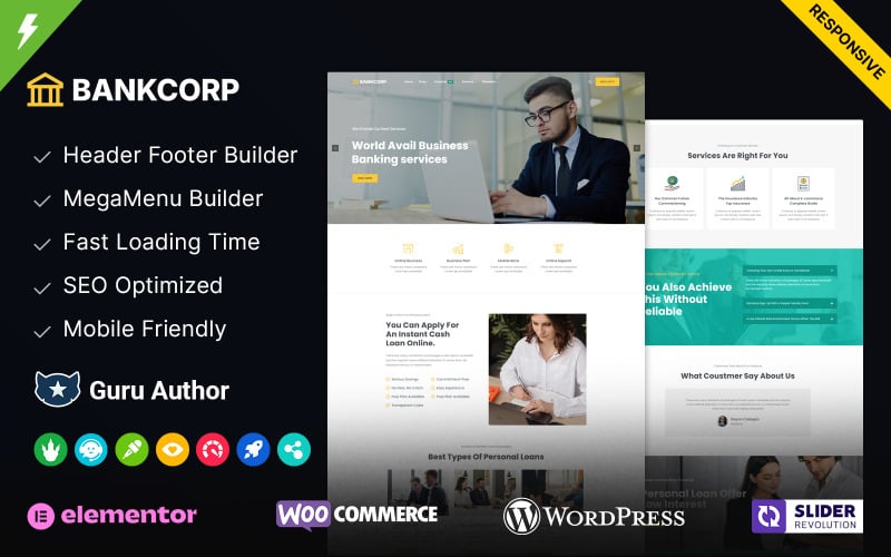 BankCorp - Banking, Loan Business and Finance WordPress Theme BankCorp - Banking, Loan Business and Finance WordPress Theme
