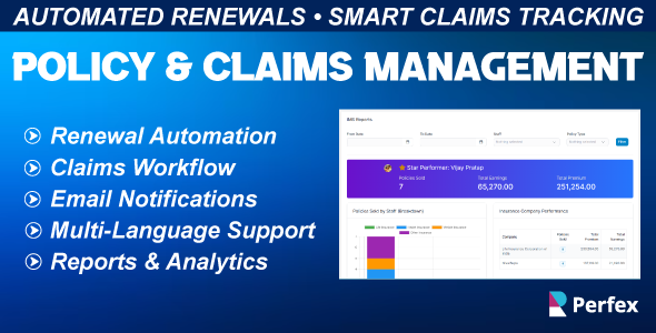 Policy and Claims Management for Perfex CRM Policy and Claims Management for Perfex CRM