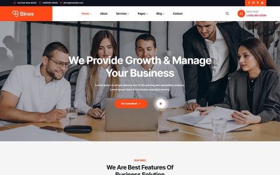Bines - Business Consulting WordPress Elementor Theme