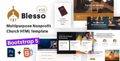 Blesso | Multipurpose Nonprofit Church HTML Template