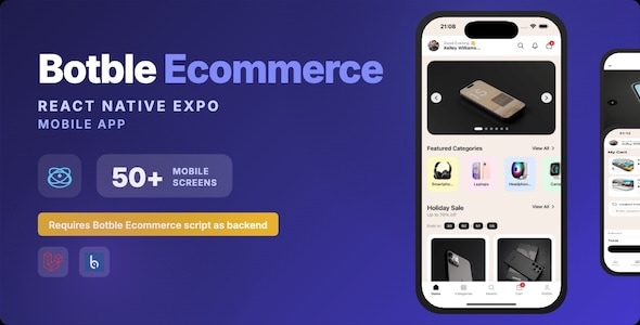 Botble Ecommerce - React Native Mobile Expo App for Botble E-commerce Websites Botble Ecommerce - React Native Mobile Expo App for Botble E-commerce Websites