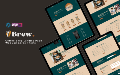 Brew Coffee - Coffee Shop and Coffee Beans WordPress Landing Page