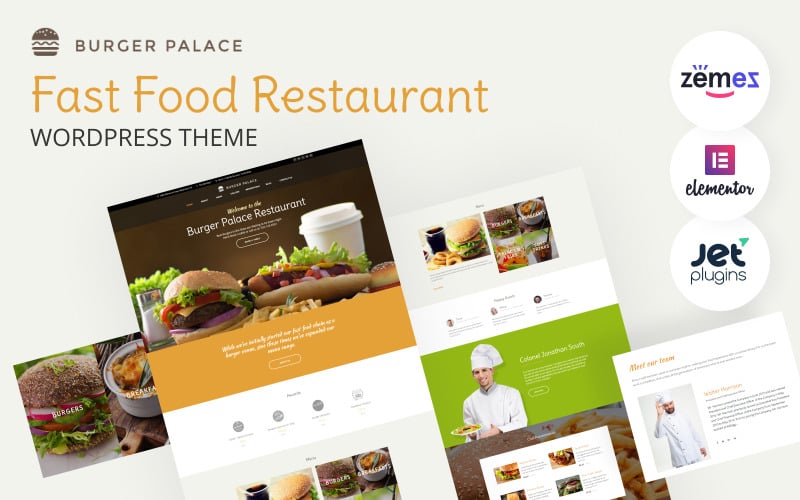 Burger Palace - Fast Food Restaurant WordPress Theme Burger Palace - Fast Food Restaurant WordPress Theme