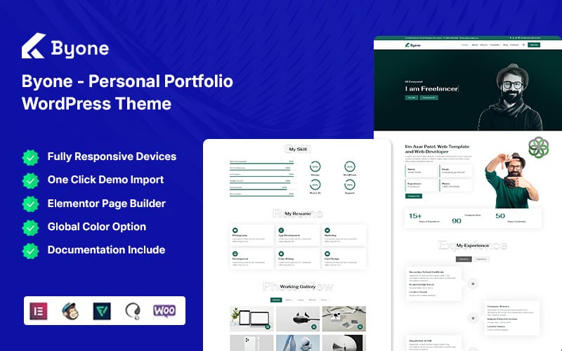 Byone - Personal Portfolio WordPress Theme Byone - Personal Portfolio WordPress Theme