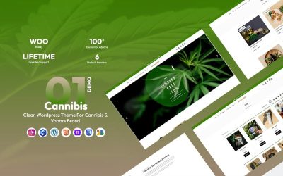 Cannibis – Clean Wordpress Theme For Cannabis & Vapors Brand