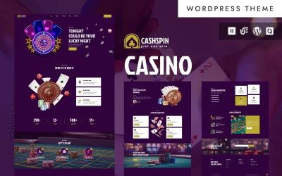 CashSpin - Casino, Gambling & Poker WordPress Elementor Theme