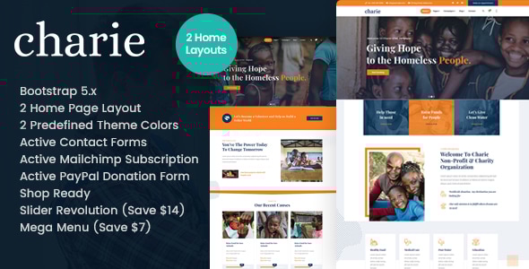 Charie - Charity NonProfit HTML Template Charie - Charity NonProfit HTML Template