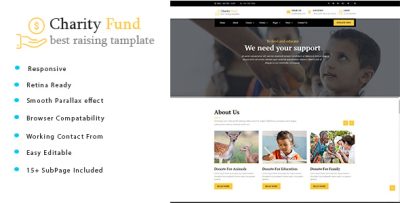 Charity Fund - Charity / Nonprofit / Fundraising HTML Template