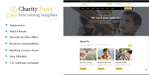 Charity Fund - Charity / Nonprofit / Fundraising HTML Template Charity Fund - Charity / Nonprofit / Fundraising HTML Template