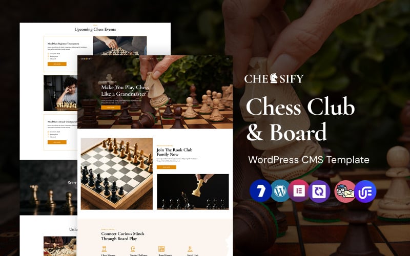 Chessify - Chess Club and Board Games WordPress Elementor Theme Chessify - Chess Club and Board Games WordPress Elementor Theme