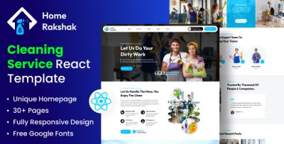 Cleaning Services React Template - Home Rakshak